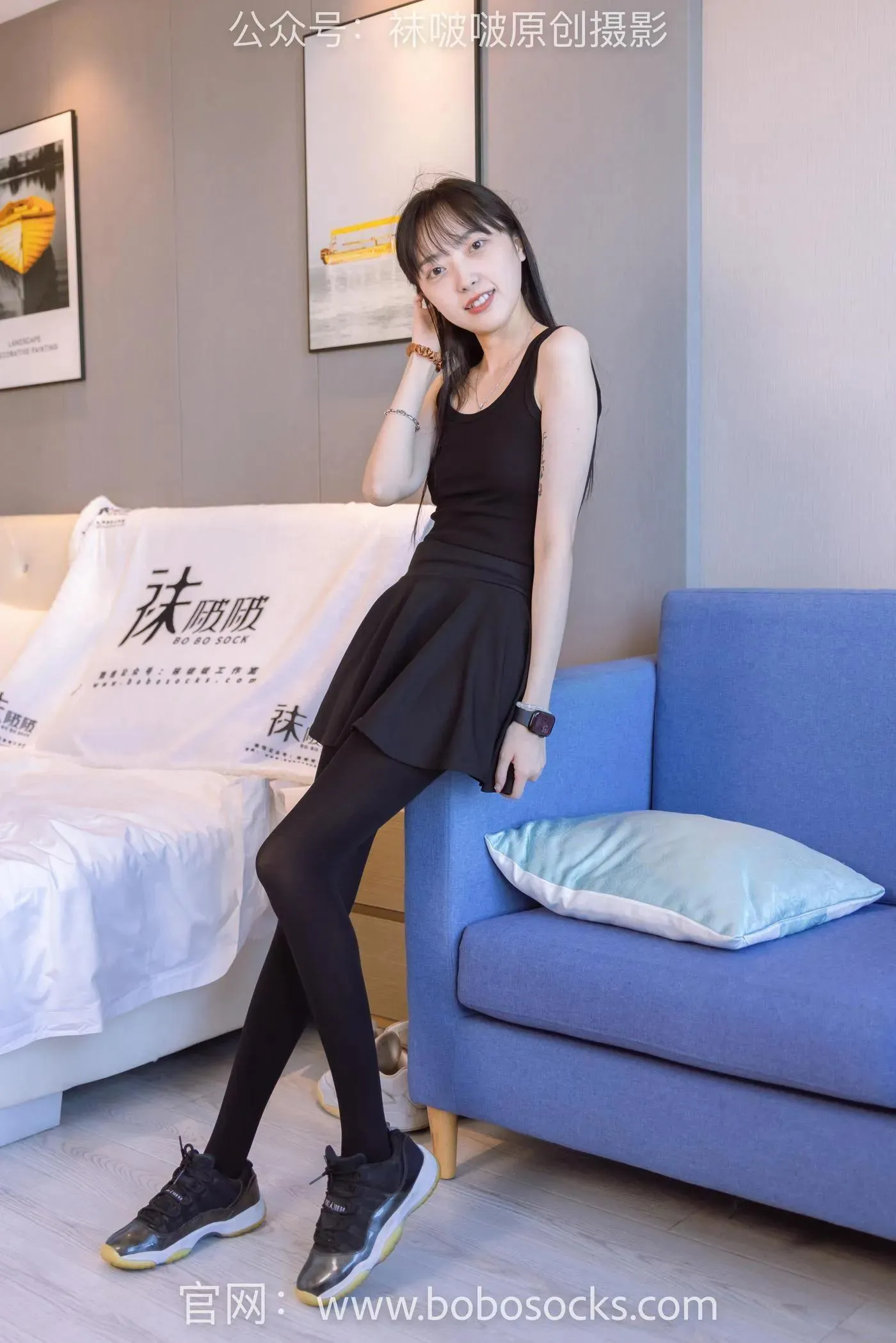 [BoBoSocks袜啵啵]NO.130 稚予-两双穿脏篮球鞋、厚黑丝 [145P]插图6